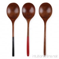 Visual Touch 6.3" Japanese Style Wooden Yogurt Soup Spoons Set of 3 - B074TBN89Y